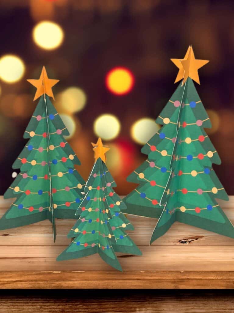 free printable 3d christmas tree template - the peculiar green rose